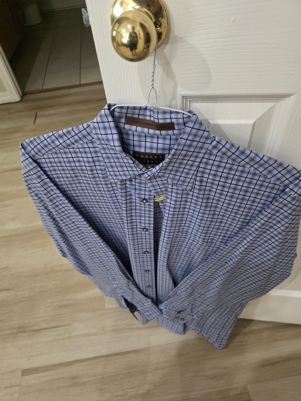 Robert Talbott Light Blue Windowpane Dress Shirt